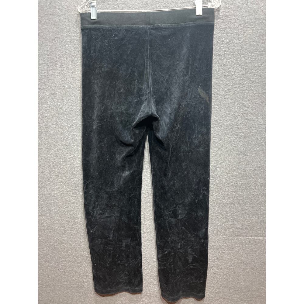 Vintage Juicy Couture Velour Joggers Black Womens Size XL Fits Smaller - Picture 4 of 9